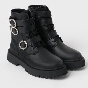 💫 Zara Combat Boots with Jewels - NEW 💫